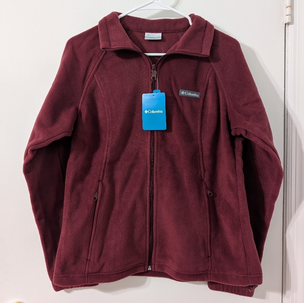 Columbia Benton Springs Women's Full-Zip Fleece Jacket - Medium, Burgundy